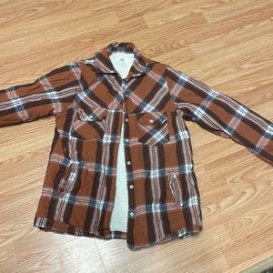 Boys Sherpa lined flannel